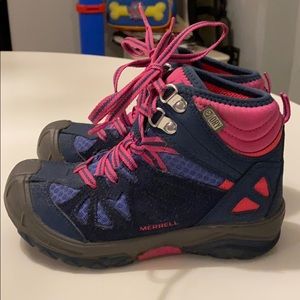 Merrell Capra Mid Hiking Boots - girls size 12